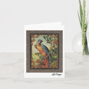 Textile Art Bird Notecard