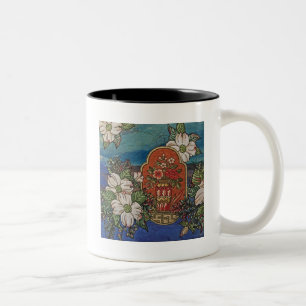 Textile Art Floral Coffee Mug