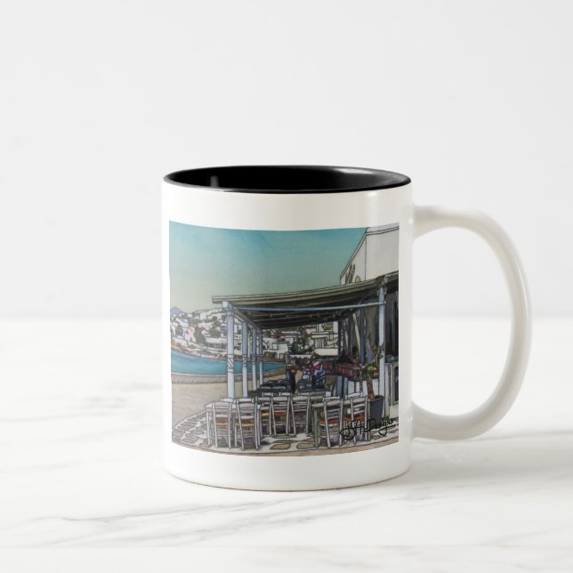 Textile Art Greece Coffee Mug (Right)