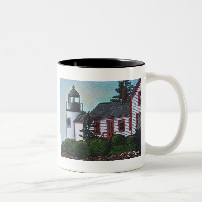 Textile Art Lighthouse Coffee Mug (Right)