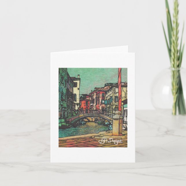 Textile Art Venice Notecard (Front)