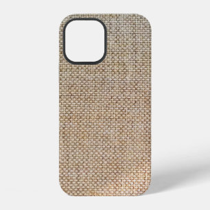 Textile brown background fabric iPhone 12 case