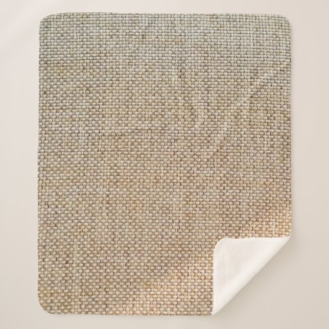 Textile brown background fabric sherpa blanket (Front)
