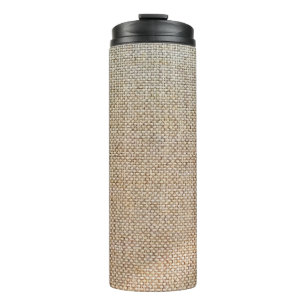 Textile brown background fabric thermal tumbler