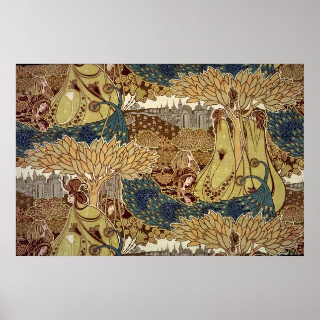 Textile design by Christopher Dresser Poster (Front)