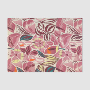 Textile Design Tropical Flowers by Anonymous Tissue Paper