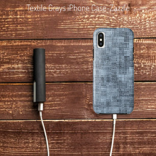 Textile Greys   iPhone X Case