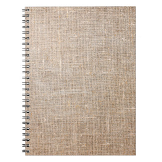 Textile jute brown fabric texture notebook