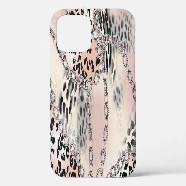 Textile Leopard: Floral Chain Pattern. Case-Mate iPhone Case (Back)