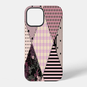Textile Lingerie: Patchwork Vintage Pattern iPhone 12 Case