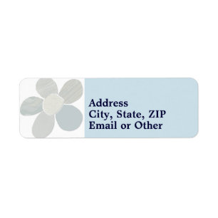 Textile Material Flower Collage DIY Colour Return Address Label