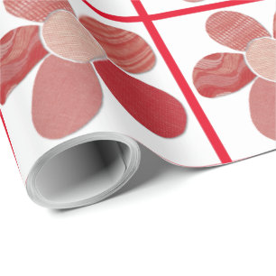 Textile Material Flower Collage DIY Colour Wrapping Paper