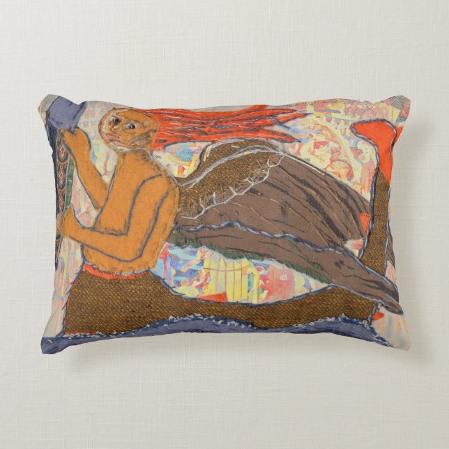 Textile Mermaid Decorative Cushion (Front)
