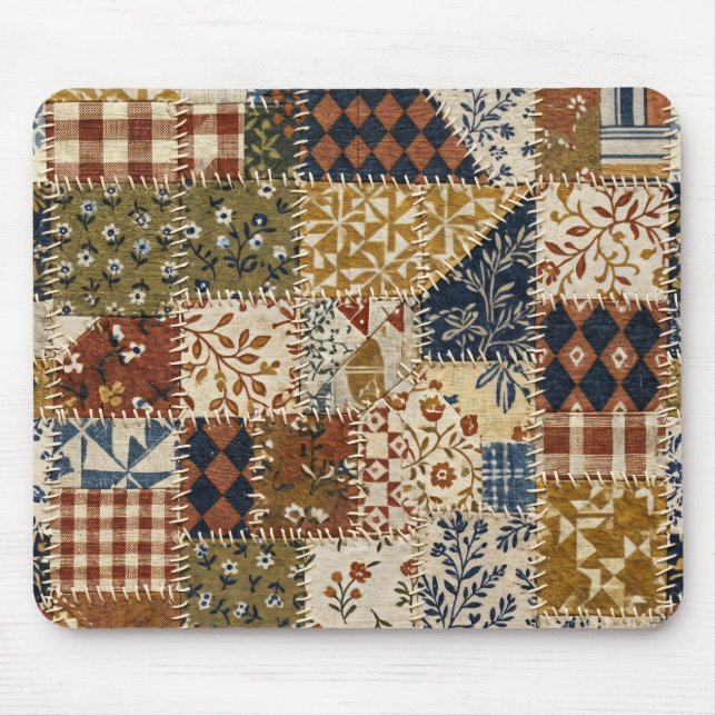 Textile mosaic in vintage style. mouse pad (Front)