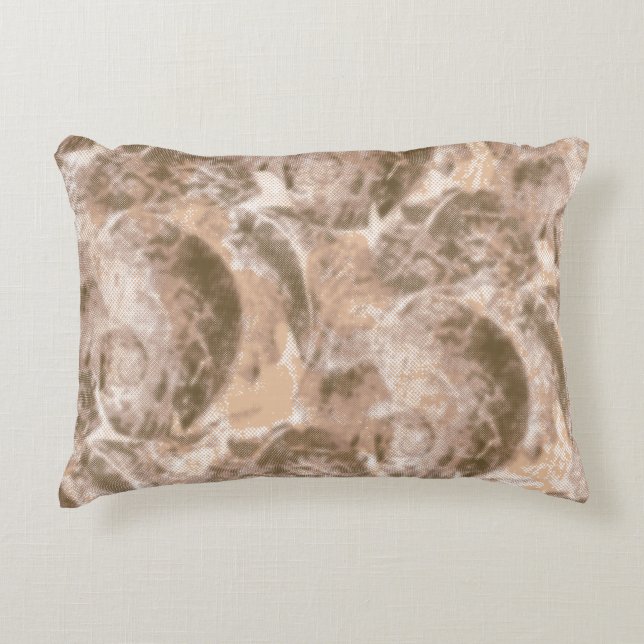 Textile pattern featuring a textured beige backgro decorative cushion (Front)