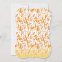 Textile pattern featuring a vibrant orange and gol