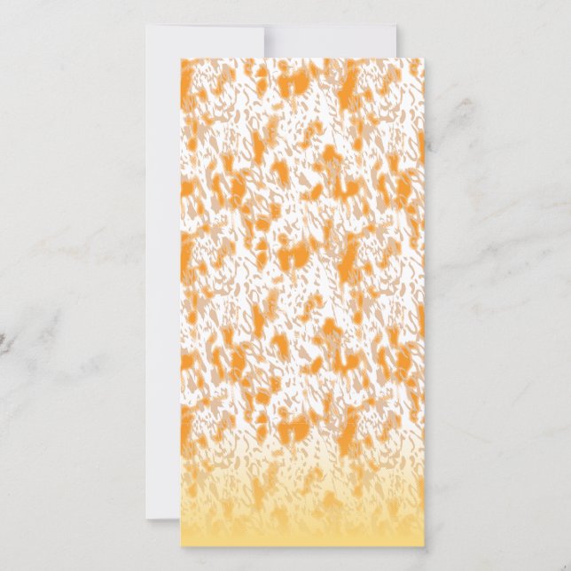 Textile pattern featuring a vibrant orange and gol announcement (Front)