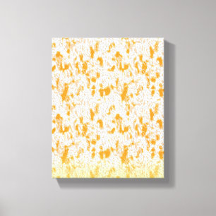 Textile pattern featuring a vibrant orange and gol canvas print