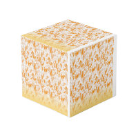Textile pattern featuring a vibrant orange and gol
