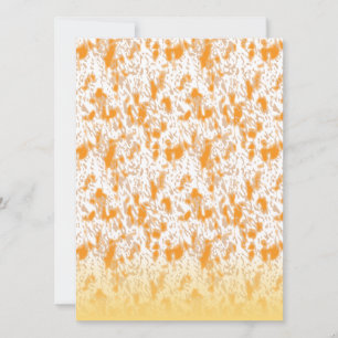 Textile pattern featuring a vibrant orange and gol holiday card