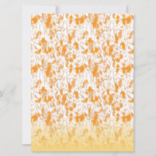 Textile pattern featuring a vibrant orange and gol invitation