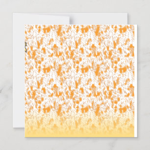 Textile pattern featuring a vibrant orange and gol magnetic invitation