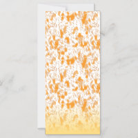 Textile pattern featuring a vibrant orange and gol