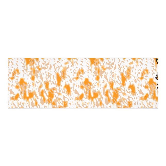 Textile pattern featuring a vibrant orange and gol photo print (Front)