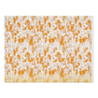 Textile pattern featuring a vibrant orange and gol