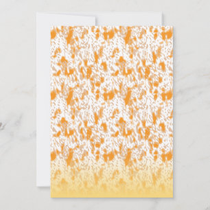 Textile pattern featuring a vibrant orange and gol thank you card
