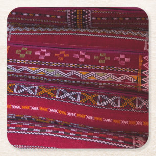 Textile Pillow Patterns Square Paper Coaster