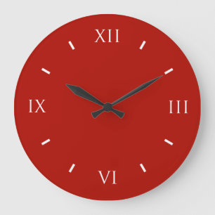 Textile Red High End Colourful Large Clock