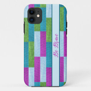 Textile texture purple iPhone Case