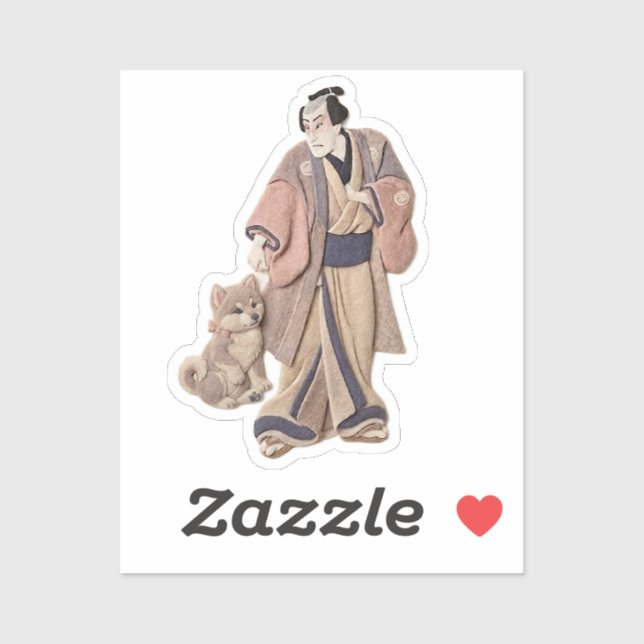 Textile Ukiyoe Artwork – Layered Felt Japanese  (Sheet)