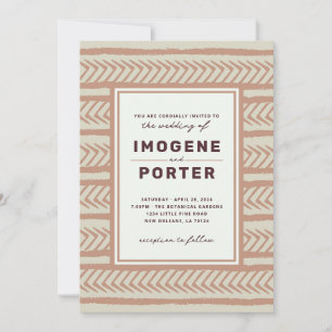 Textile Wedding Invitation