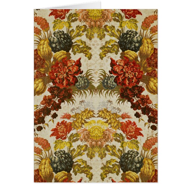 Textile with a repeating floral pattern (Front)