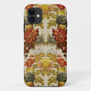 Textile with a repeating floral pattern iPhone 11 case