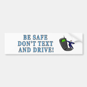 Texting and Driving Bumper Sticker