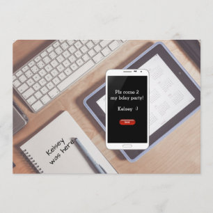 Texting Birthday Invitation