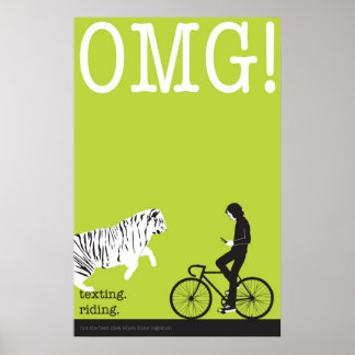 texting. riding. poster