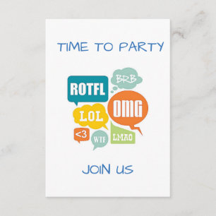 TEXTING "SENIOR STYLE" PARTY INVITATION
