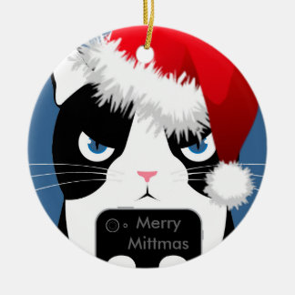 Texts from Mittens Round Christmas Ornament