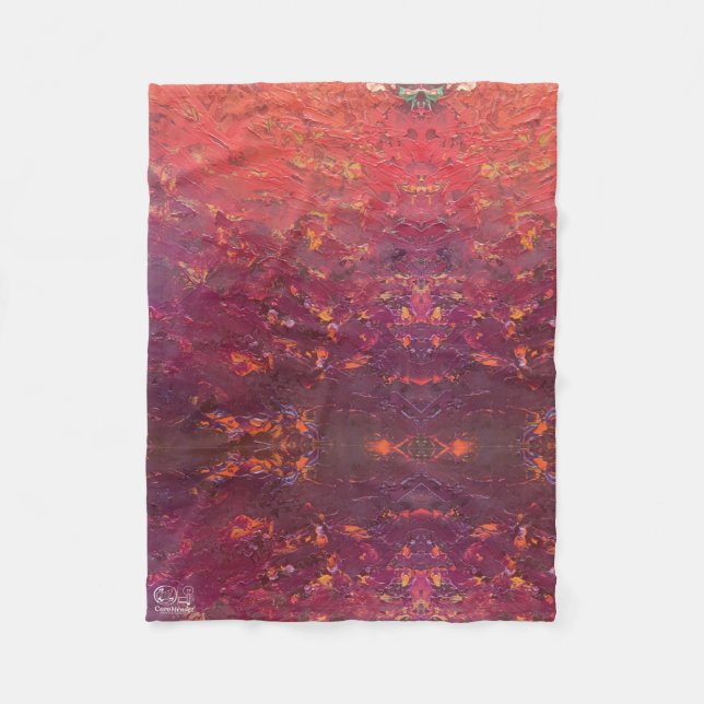 Textura #1 de la obra La puesta del sol Fleece Blanket (Front)