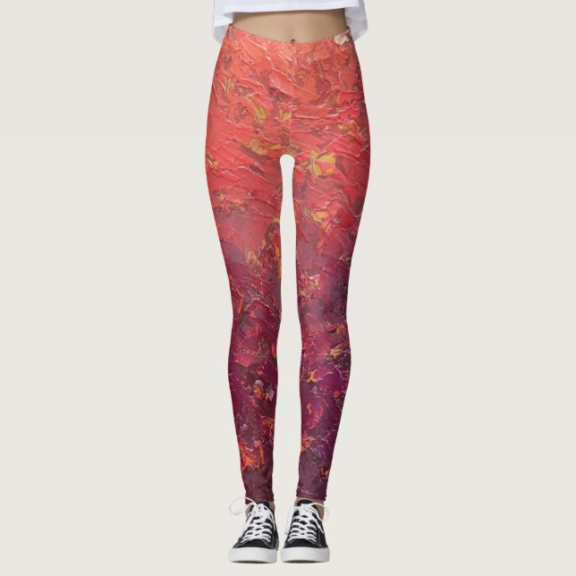Textura #1 de la obra La puesta del sol Leggings (Front)