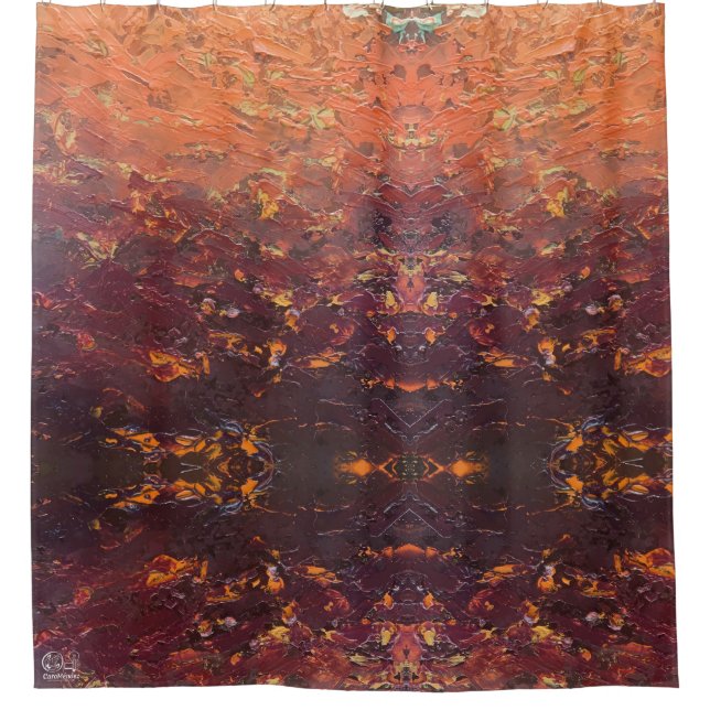 Textura #3 de la obra La puesta del sol Shower Curtain (Front)