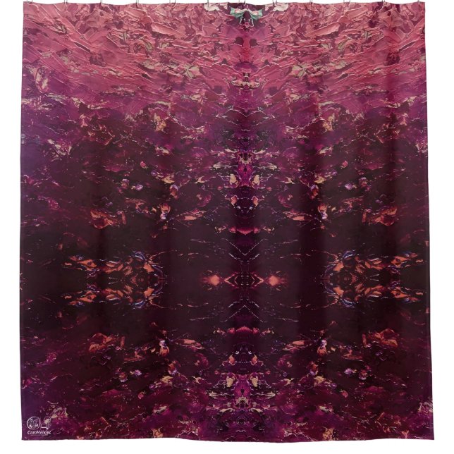Textura #8 de la obra La puesta del sol Shower Curtain (Front)