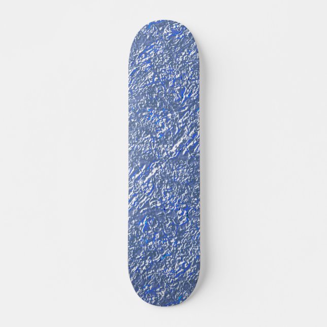Textura rústica azul e efeito prateado skateboard (Front)