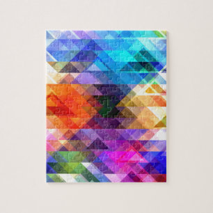 Textural Geometry of Colour Jigsaw Puzzle