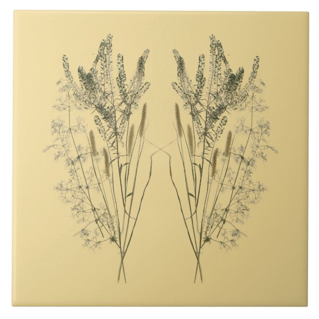 Textural Treasures of Summer on a Ceramic Tile - C (Front)