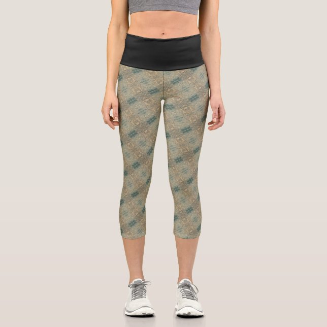Texture #15 from work Dawn Capri Leggings (Front)